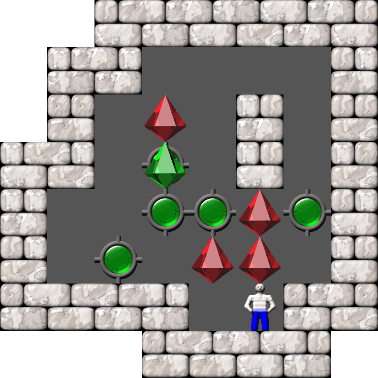 Sokoban Easy 5 Boxes level 6